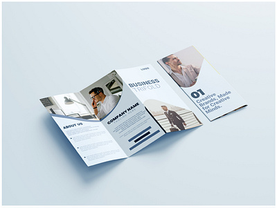 Professional Trifold Brochure for Corporate Branding minimal brochure