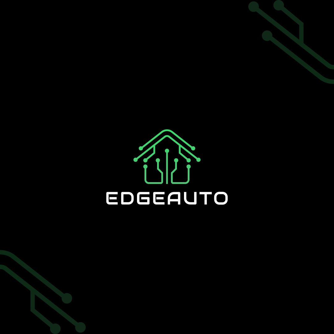 EDGEAUTO – A house icon created with minimalist tech lines automation automation logo connectivity creative design flat graphic design identity innovation logo logo design minimalist design modern modern buildings security smart homes technology unique vector