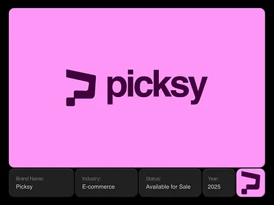 Picksy – E-commerce Supermarkets Logo Design brand design brand identity branding corporate identity design ecommerce logo food shop letter mark logo logo design logo guideline logo mark minimal online shop online supermarket redesign retail branding retail logo supershop