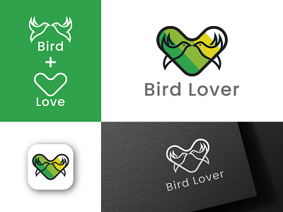 Bird Love Logo Icon (For Sale) animal logo app icon logo bird bird logo dribbble branding business logo design couple valentines day design graphic design icon letter mark logo line art logo logo design logo trends 2023 logotype love love bird love bird logo modern logo