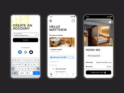 Kabin - Hotel Traveler App app hotel ios japan login mobile product design prop tech reservation startup travel ui ux design