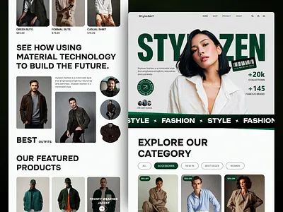 Fashion Ecommerce Website clothing ecommerce fashion hair header landing page design marketplace minimal online store shoes skin style trend ui ui design uiux web web fashion web3 website