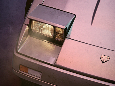 Retro Pop-Up Front- 3D Design 3d 3d car 3d design 3d model 3d modelling 3d render 3d rendering aesthetic aesthetic car car car design car light creative design graphic design old money purple vintage