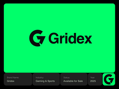 Gridex – Gaming & Sports Logo Design bold logo brand design brand identity competition logo design dynamic logp energetic logo esports logo gaming brand gaming logo letter g logo logo logo design logo guidelines minimal minimal logo online game redesign sports logo startup logo