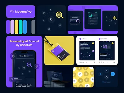 Biotech AI Software Company Bento Board ai ai agent ai design artificial intelligence automation bento biotech brand identity branding literature review precision literature real time analytics research saas saas website science software study design vivo workflows