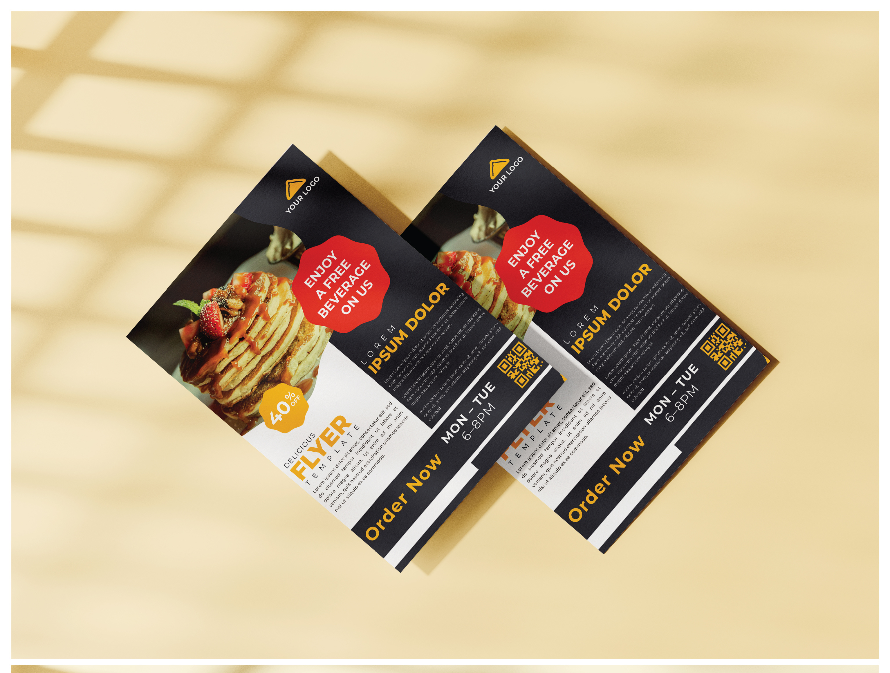 Promotional Flyer for Hot Food Deals marketing flyer