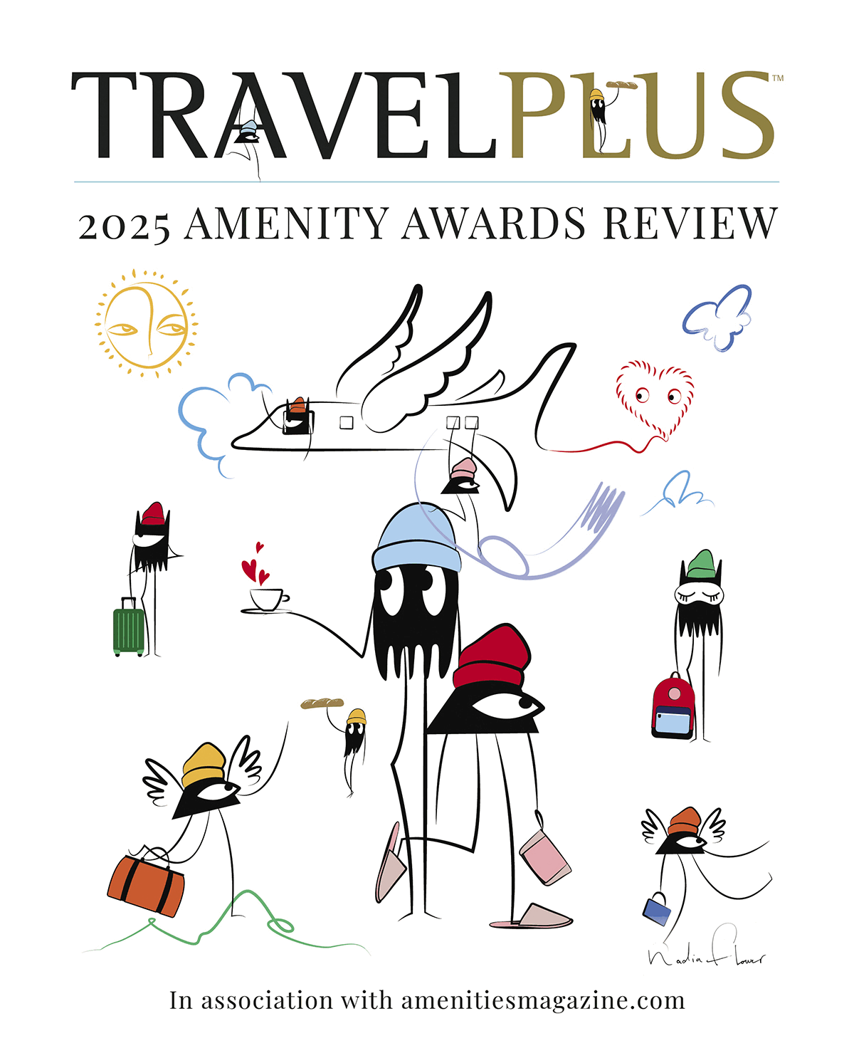Creative Flight X Nadia Flower characters editorial fun landmarks magazine travel