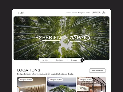 Kabin - Booking experience for hotel brand booking e commerce hotel japan reservation startup travel ui design ux design uxui web design