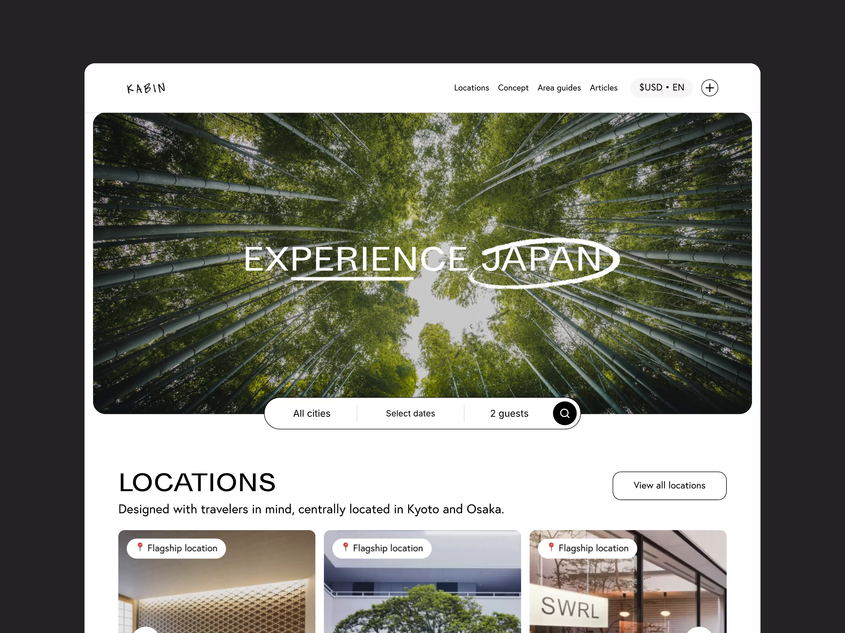 Kabin - Booking experience for hotel brand
