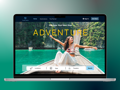 Travel Website Landing Page bookingplatform cleanui figmadesign landingpage responsivedesign travelwebsite uiux userexperience userinterface webdesign
