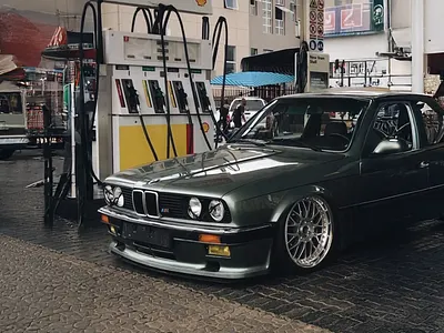 E30 Refueling Stop 3d 3d art 3d art design 3d art work 3d illustration 3d modelling 3d render 3d visual artwork bmw design e30 photorealistic render rendering stance stanced vintage vintage design
