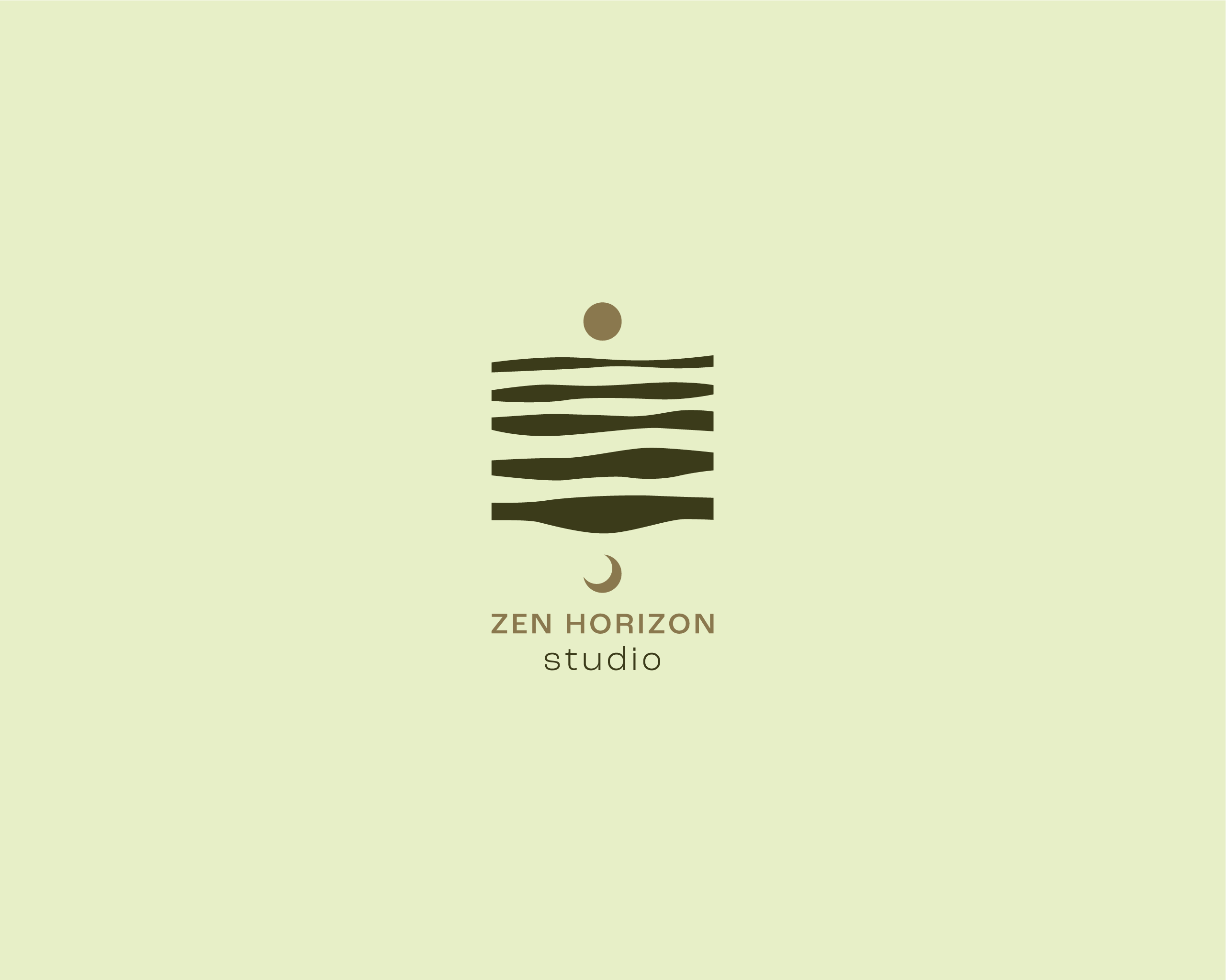 Zen Horizon studio - Wellness logo branding illustration logo minimalist logo modern logo studio studio logo wellness yoga brand yoga studio