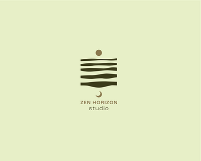 Zen Horizon studio - Wellness logo branding illustration logo minimalist logo modern logo studio studio logo wellness yoga brand yoga studio