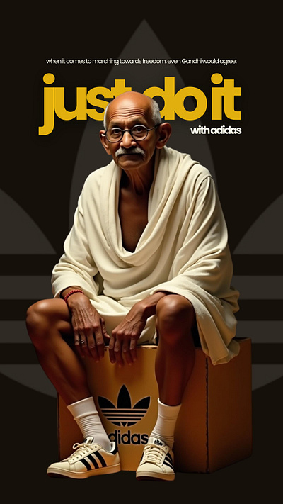 JUST DO IT- Feat Gandhi graphic design ui