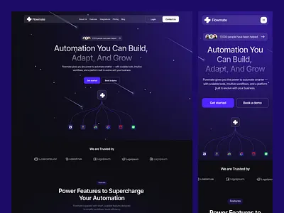 Flowmate — The Webflow Template Built to Scale Your Business business dark design scale webflowdevelopment websitedesign