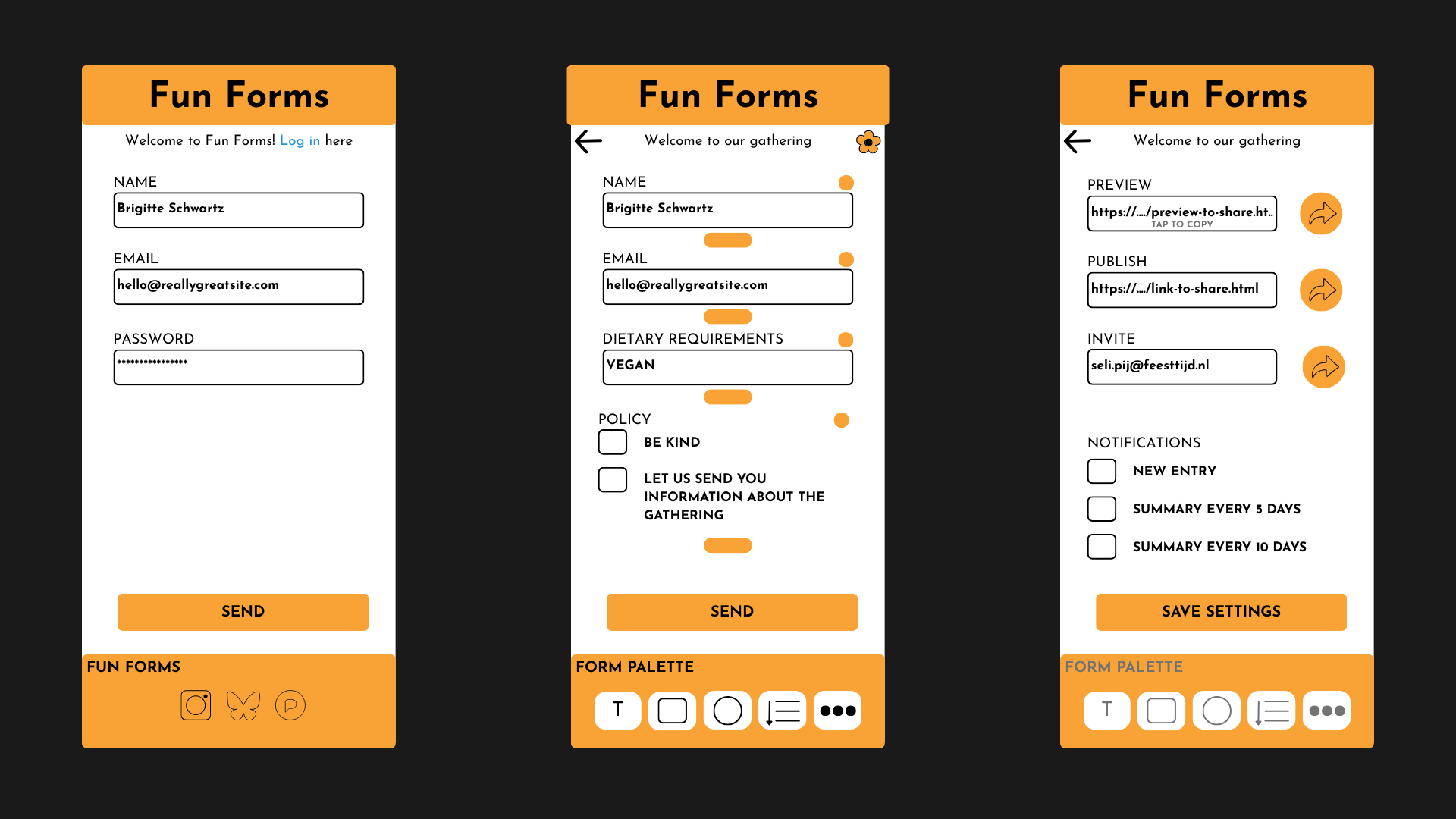 Fun Forms forms graphic design mobile first ui ux