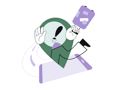 Digital Nomad on the Go character design design illustration product ui vector webdesign