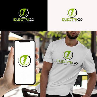 Modern Electric Logo banner design business card design graphic design logo