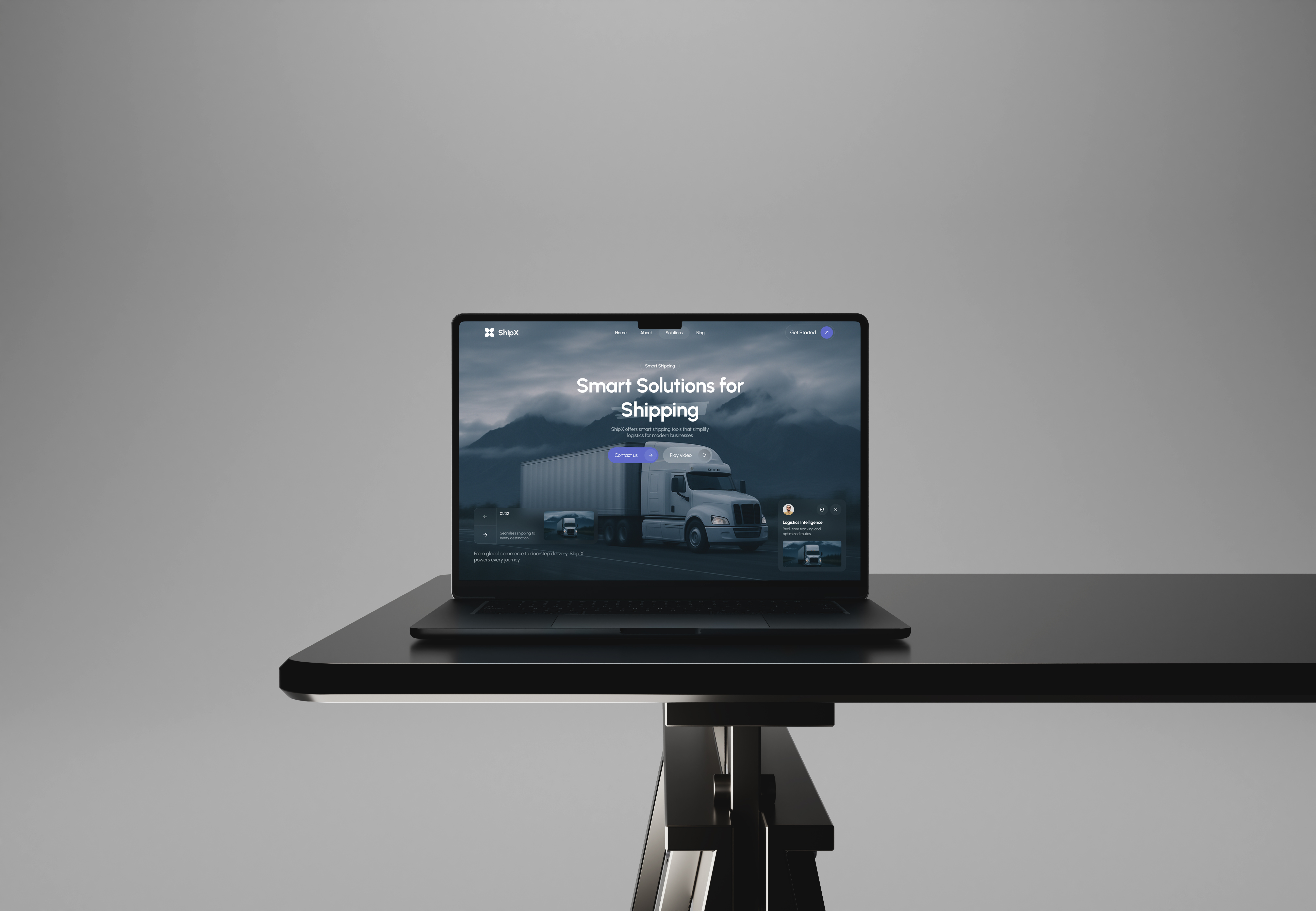 UI Wiki - Smart Shipping Platform Hero Design real time tracking platform