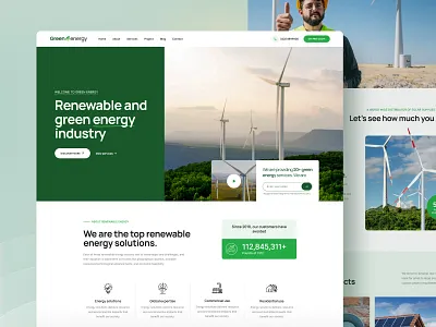 Crafto - AI-Powered WordPress Theme - Green Energy ai theme branding creative design ecommerce graphic design green energy green energy website design landing page design modern multipurpose portfolio responsive solar website design theme ui web design wordpress theme
