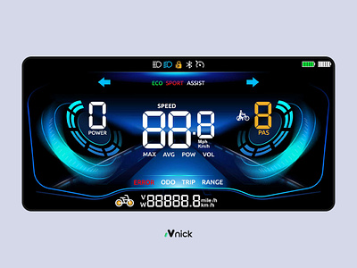 Electric vehicle dashboard design 用户界面，hmi，仪表界面，ui设计