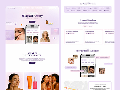 SEO-Optimized Landing Page for a Beauty Festival beauty industry design bold design brand clean design contemporary design conversion focused design creative design creative direction elegant design event website landing landing page marketing website minimal design modern design ui uidesign visual storytelling web design website