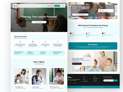 Modern Tutoring Platform/LandingPage | UI/UX students tutor virtual