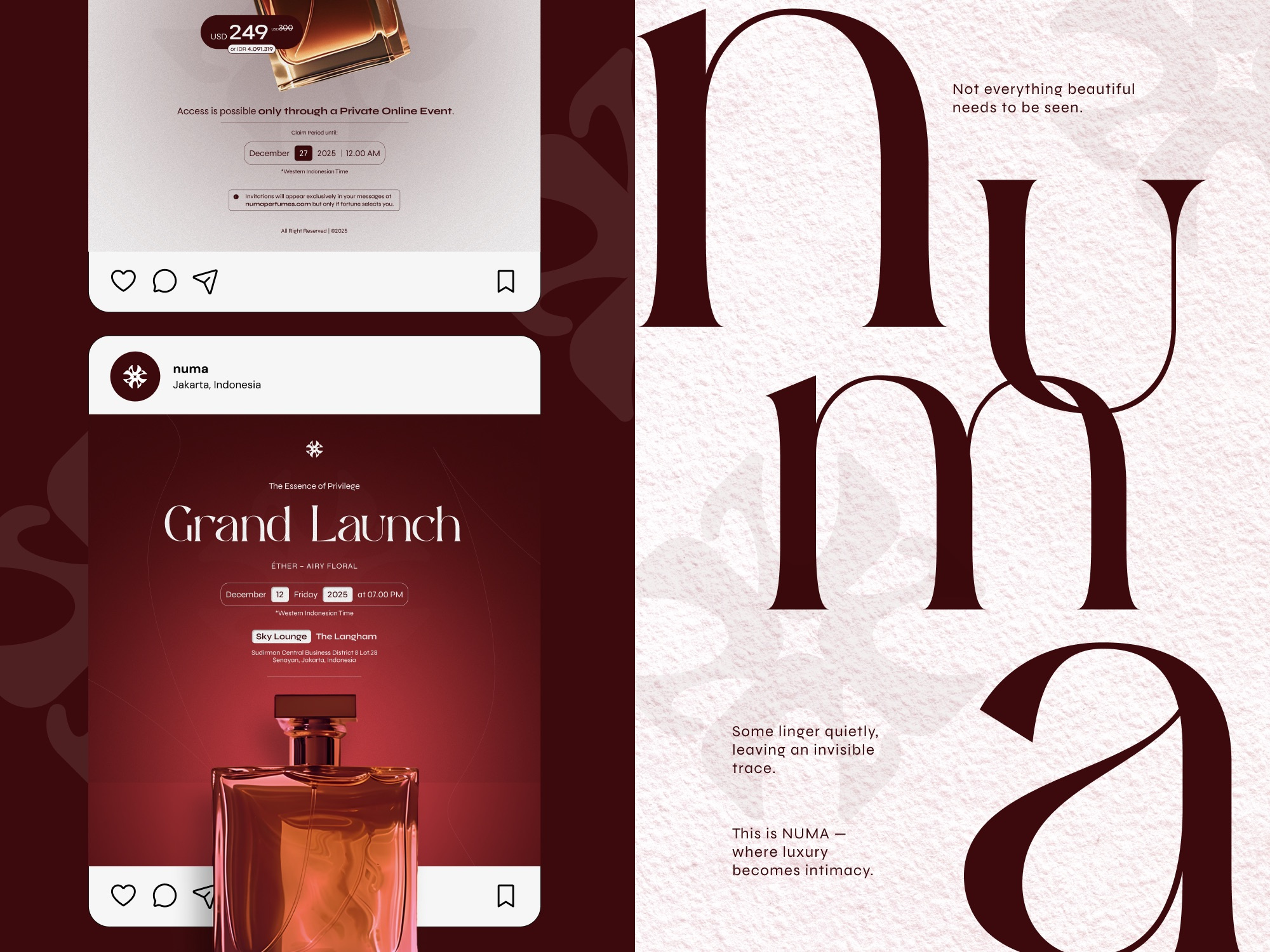 Example of NUMA Scent - Elegant Perfume Social Media Instagram Feeds Design