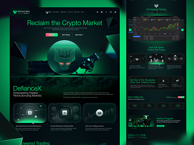 Defiance.Trading Bot 3dillustration blockchain graphic design illustration render trading bot ui uxui web design