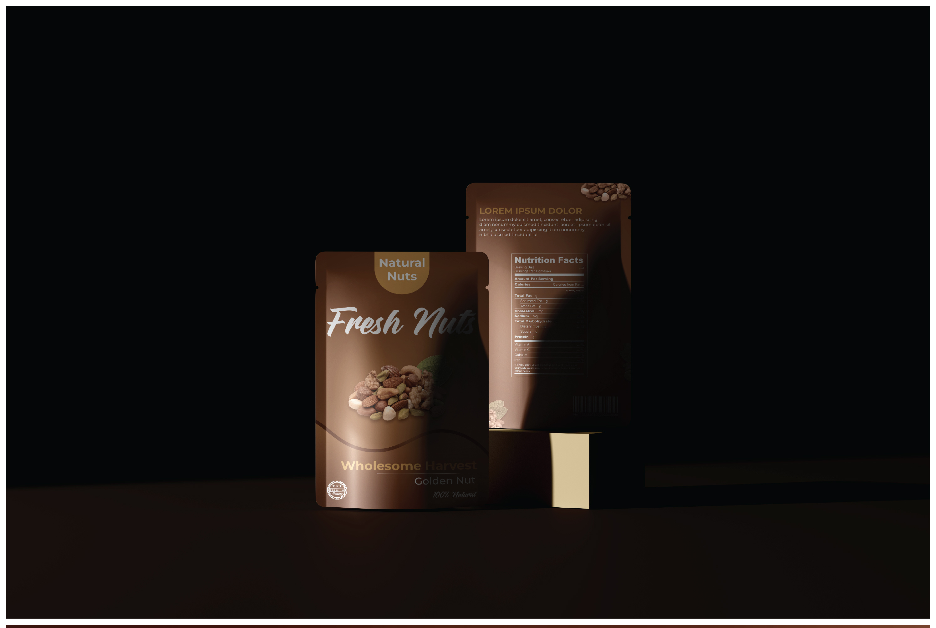 Eye-Catching Nuts Punch Snack Packaging Concept healthy snack packaging