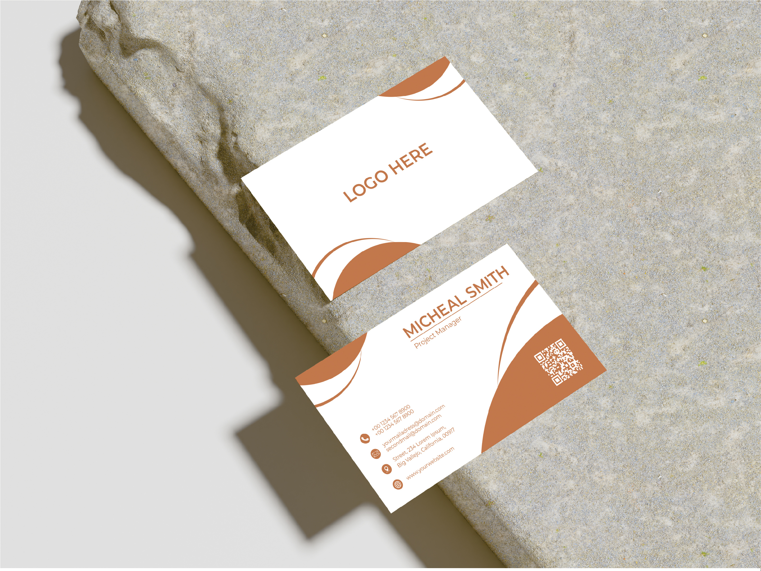 Clean & Professional Minimalist Business Card Concept branding business card