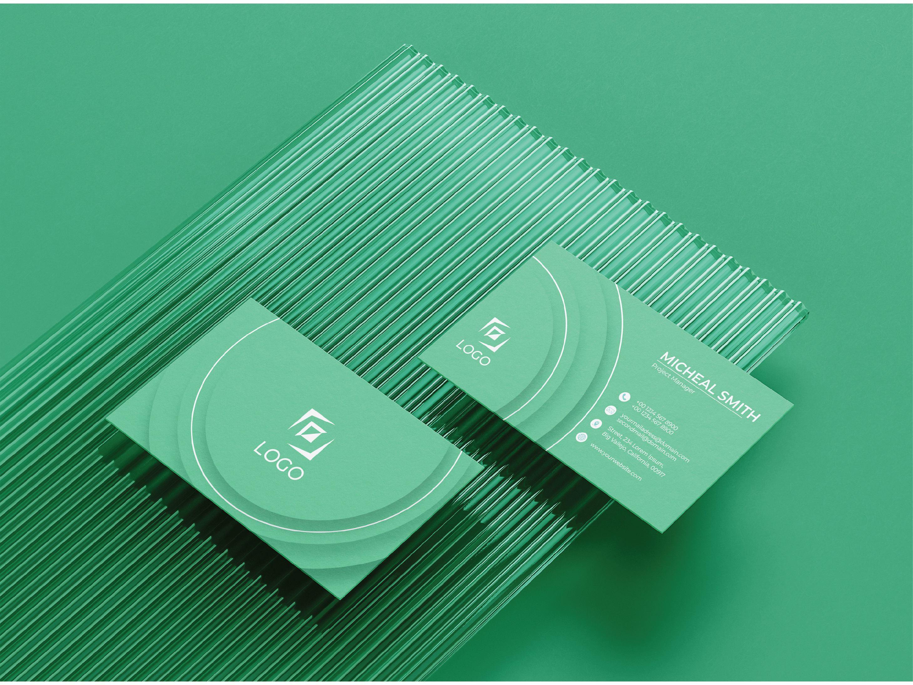 Luxury Corporate Business Card with Minimal Design branding business card