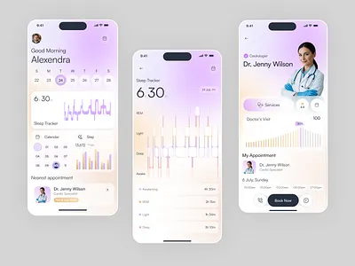 Elevating Healthcare & Wellness Through Modern UI appdesign healthcareapp mobileappdesign ui uiuxdesign wellnessapp