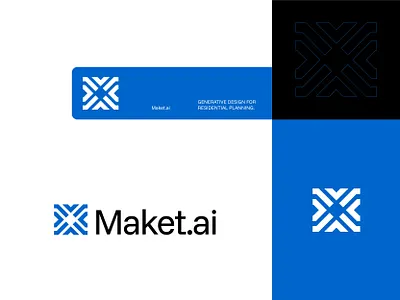 Maket.ai logo design brand identity branding geometric home house logo identity logo logo design logo mark logotype m logo minimalist modern property v logo visual identity