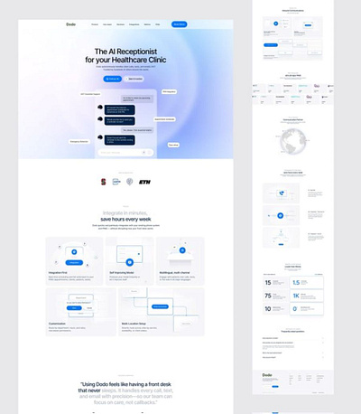 Healthcare Landing Page Design branding design figma framer healthcare website illustration landing page medical website modern web design responsive website design ui uiux web design website design wordpress