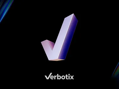 Verbotix Logo 3d icon ai branding identity illustration logo robot v letter