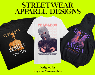 Streetwear Apparels Design advertising branding design graphic design hoodies illustration marketing screenprinting streetwear streetweardesigns tshirtdesign tshirts vector