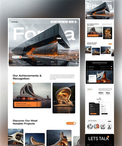 Architecture Website Design architecture branding design figma framer illustration interior design landing page ui uiux web design website design