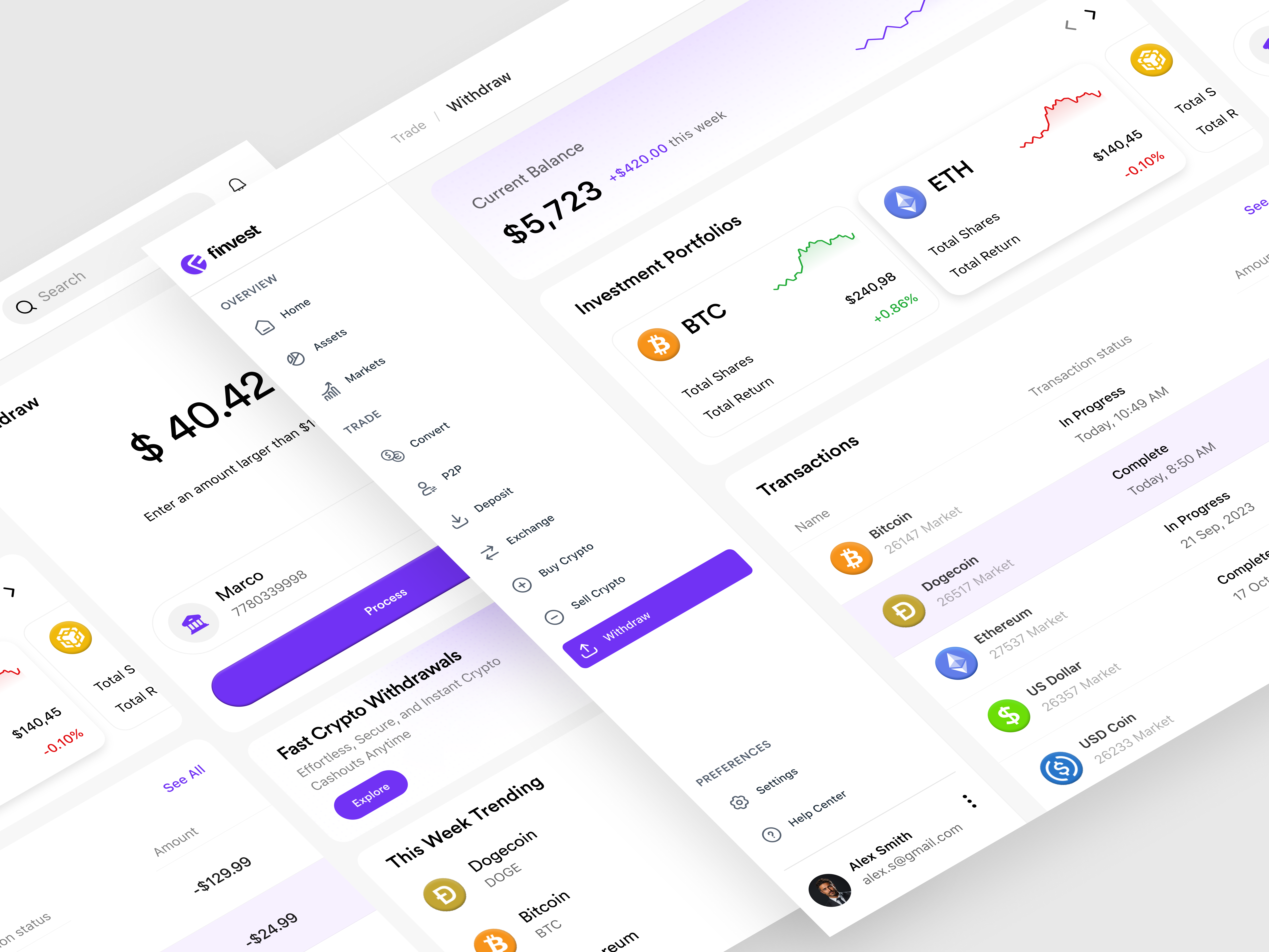 Fintech Dashboard Design analytics crypto crypto dashboard cryptocurrency dashboard dashboard design data visualization financial dashboard fintech mobile ui fintech ui product design uiux design user interface web app web app ui website website design withdraw