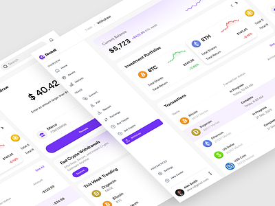 Fintech Dashboard Design analytics crypto crypto dashboard cryptocurrency dashboard dashboard design data visualization financial dashboard fintech mobile ui fintech ui product design uiux design user interface web app web app ui website website design withdraw