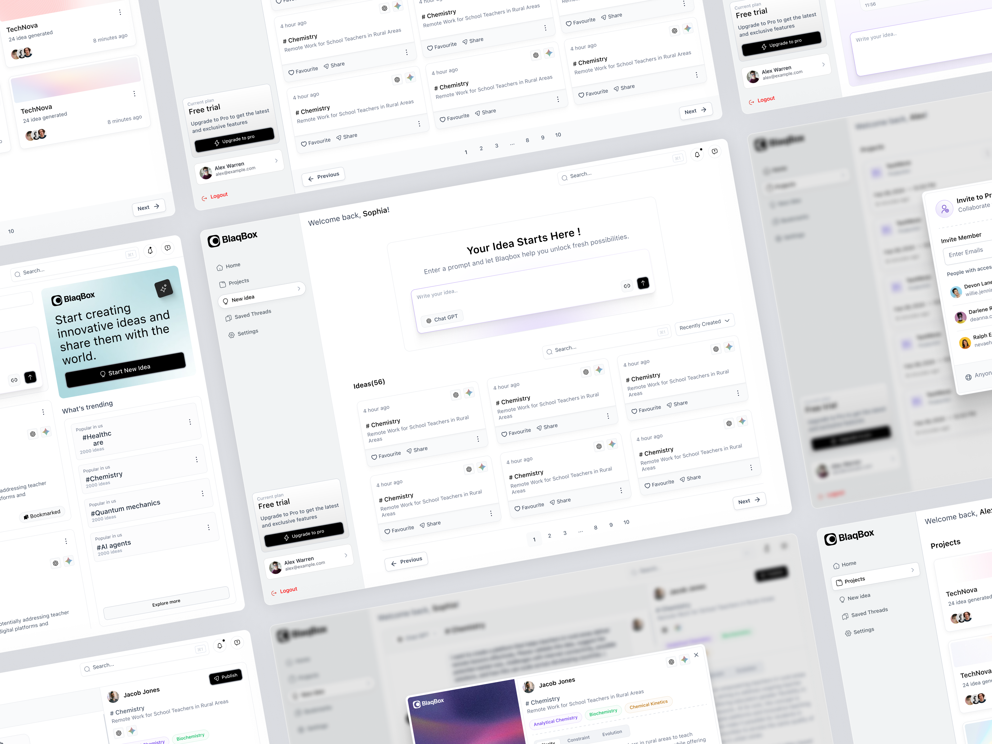 Example of Dashboard/Web App Design