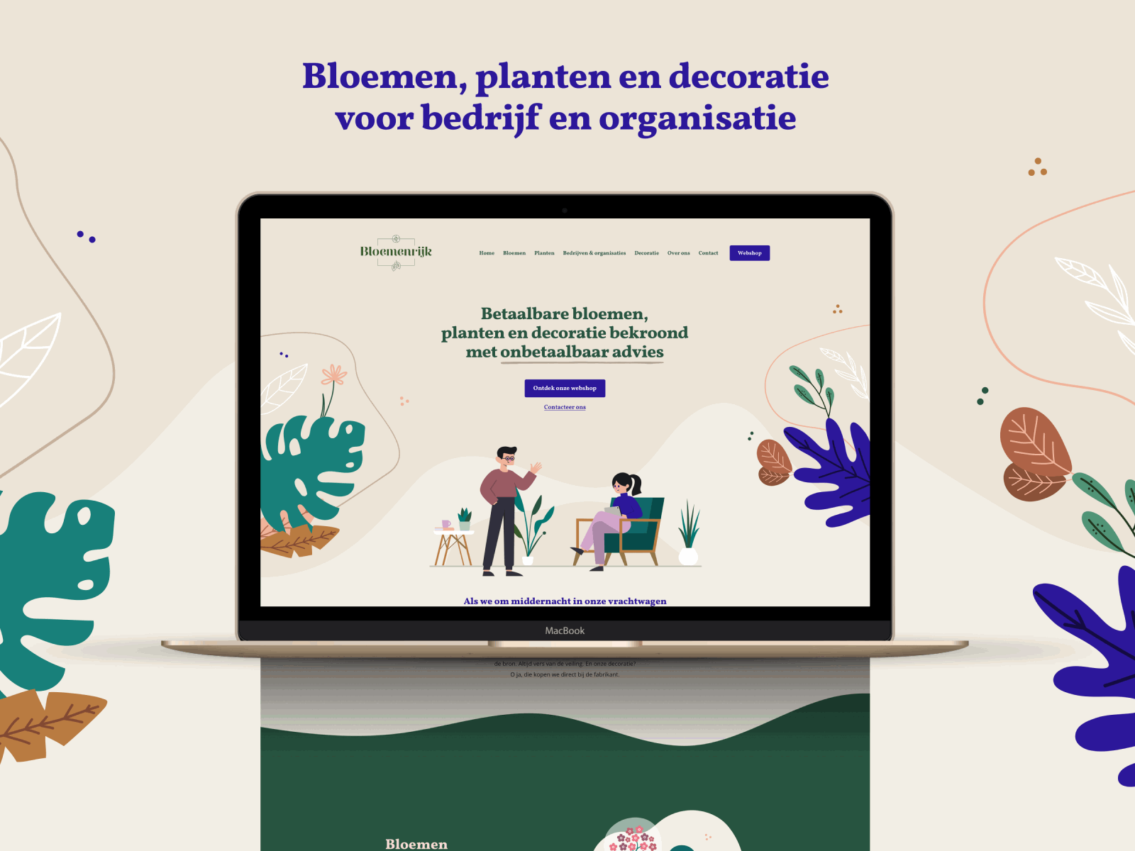 Flowers website belgium branding brussels design flowers graphic design green illustration plants