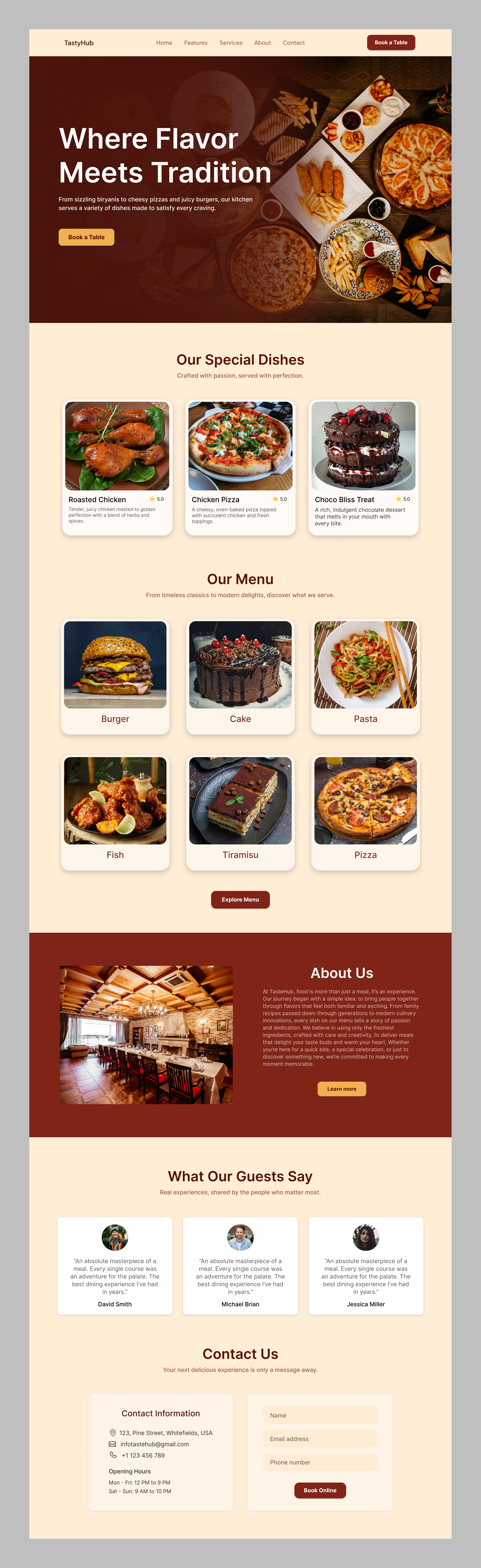 Example of Restaurant And Food Websites Design