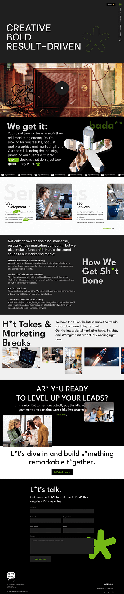Digital Agency Landing Page agency creative digital figma landing one page ui
