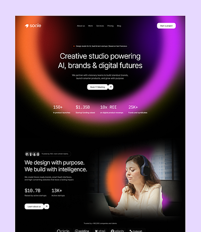 Soale - Portfolio & Agency Website Template agency website design creative agency creative studio design trending design ui uiux webflow agency website webflow design webflow template