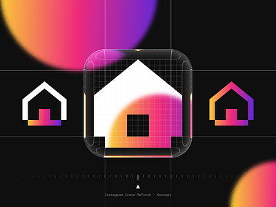 Instagram Icons Refresh: Detailed View design design studio digital art digital illustration graphic design icon icon design icons illustration illustration art illustrations illustrator instagram redesign ui