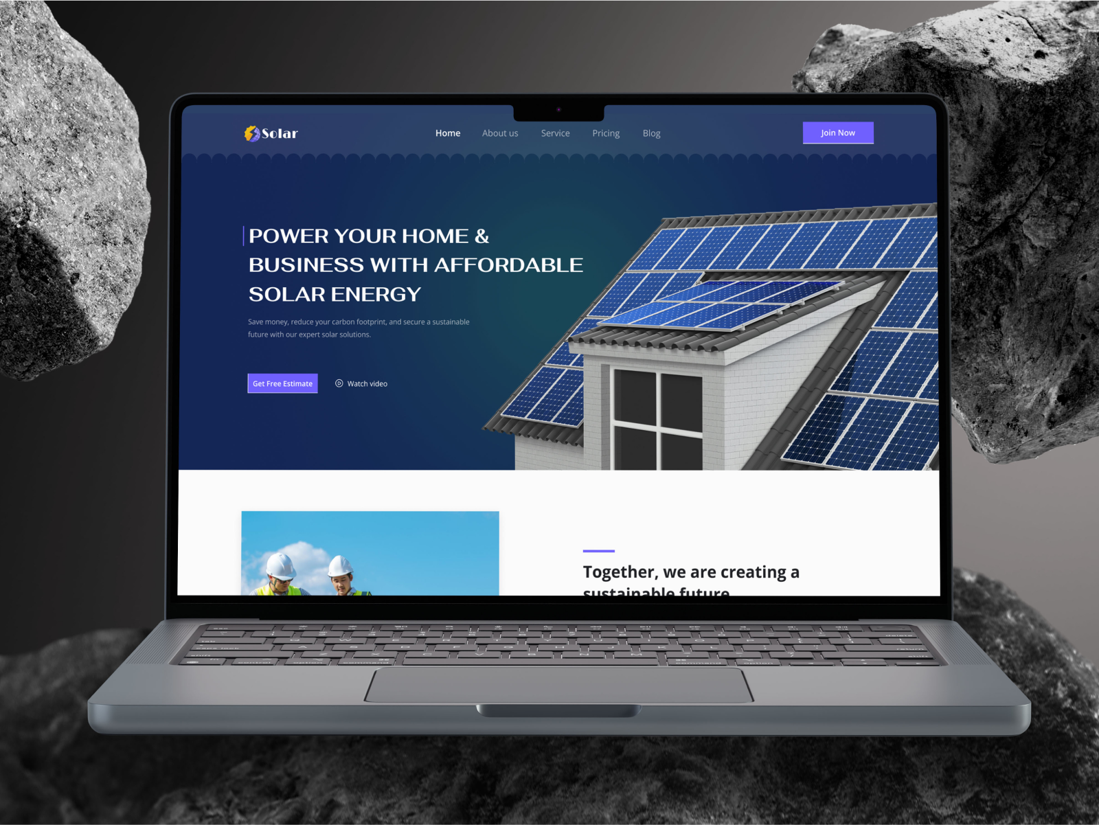Solar Energy Website Design - UI/UX Design design hero section landing page landing page design renewable energy renewable energy website solar solar energy solar energy website solar website ui uidesign uiux ux web app web design website website design website ui