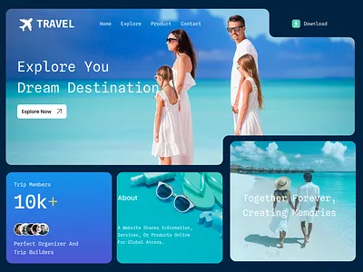 Travel Agency website - UI Design travel ui website