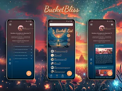 Bucket List App Design animation branding dribbble shot ui