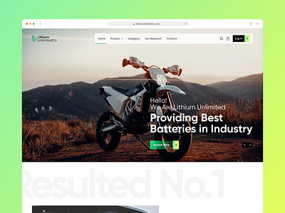 lithium Battery battery website landing page design lithium battery mockup design onepage website ui uiux ux website design